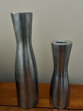 Pair of Vintage Gota Ikea Erika Pekkari Polished Steel Scandinavin Design